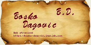 Boško Dagović vizit kartica